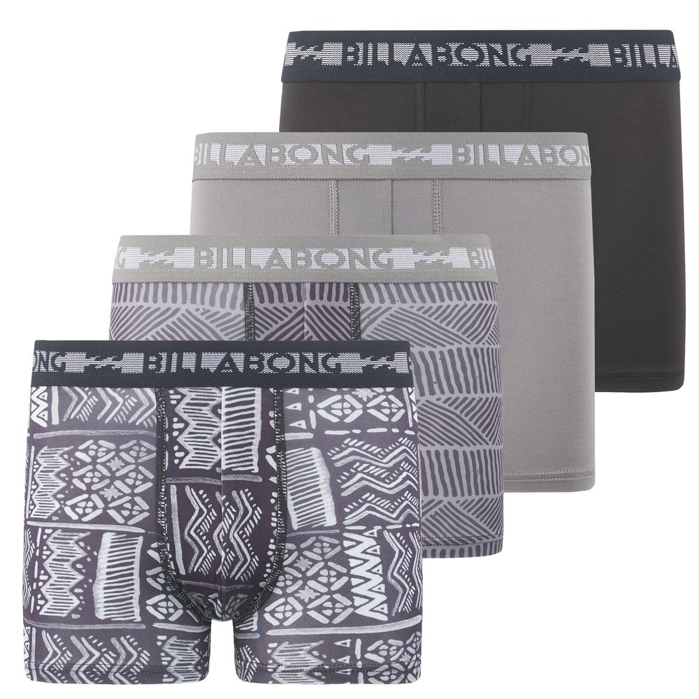 NEW Billabong Boys Underwear 4 Pack Boxer Briefs for Boys 6-18 Durable Stretch B